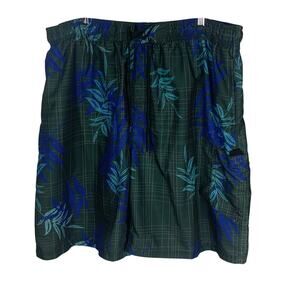 CB Sports Apparel Plaid Green Teal Board Shorts Size XL